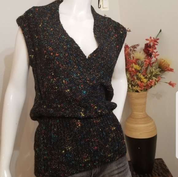 💕Maori Bee Ribbed Multi Colored Knit Sweater Top - Picture 2 of 8